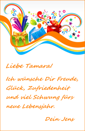 Bunte Musterkarte zum Geburtstag