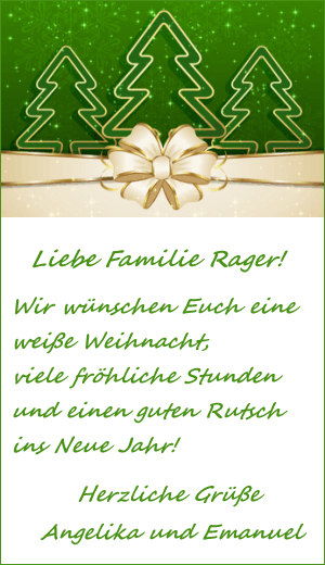 Weihnachtskarte mit Mustertext