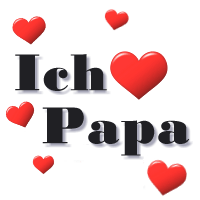 Amo a papá con el corazón